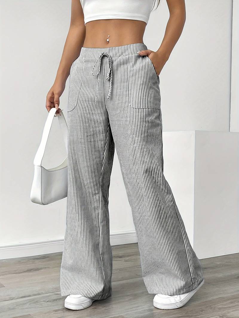 DOMÍNICA | Pantalón ancho rayado