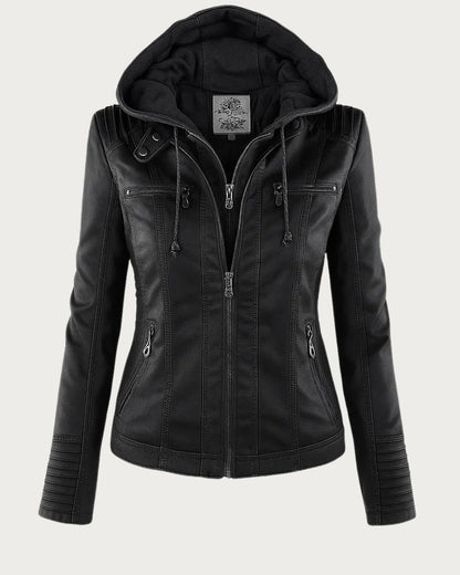 MÓNICA | Chaqueta de cuero otoñal