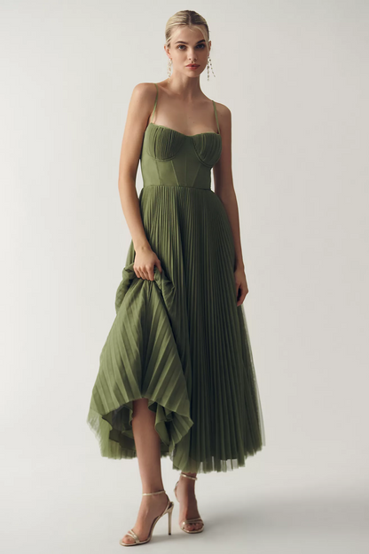 TAMARA | Vestido midi con corsé.