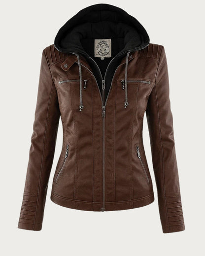 MÓNICA | Chaqueta de cuero otoñal