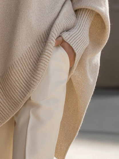 ELENA | Suéter poncho oversize de punto