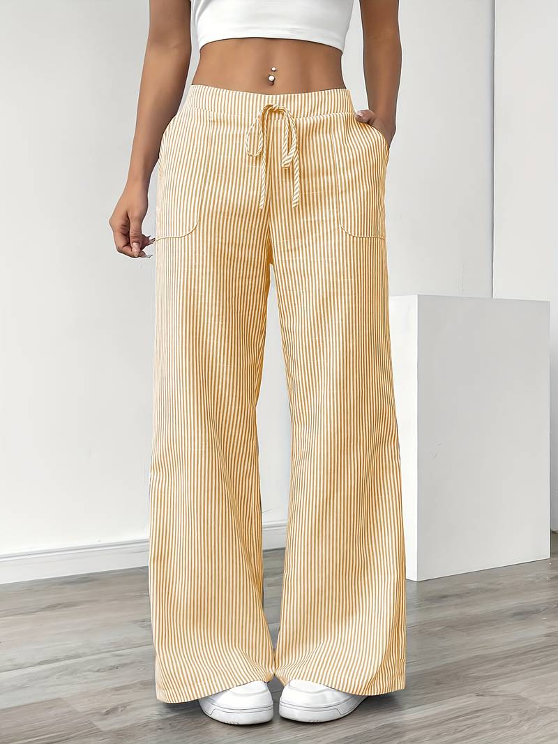 DOMÍNICA | Pantalón ancho rayado