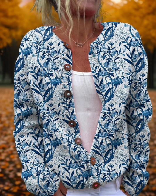 MARY | Cárdigan de Punto con Estampado Floral