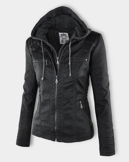 MÓNICA | Chaqueta de cuero otoñal