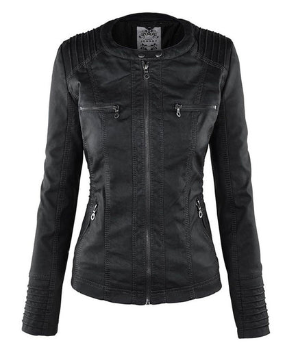 MÓNICA | Chaqueta de cuero otoñal