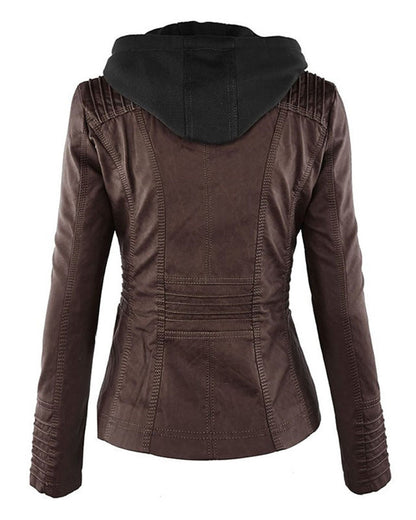 MÓNICA | Chaqueta de cuero otoñal
