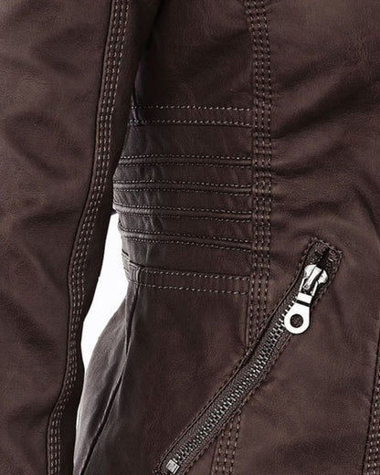 MÓNICA | Chaqueta de cuero otoñal