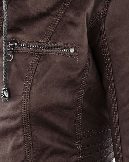 MÓNICA | Chaqueta de cuero otoñal