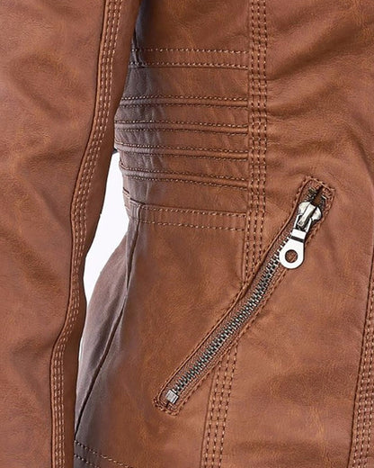 MÓNICA | Chaqueta de cuero otoñal