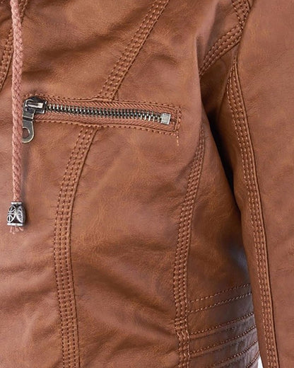 MÓNICA | Chaqueta de cuero otoñal