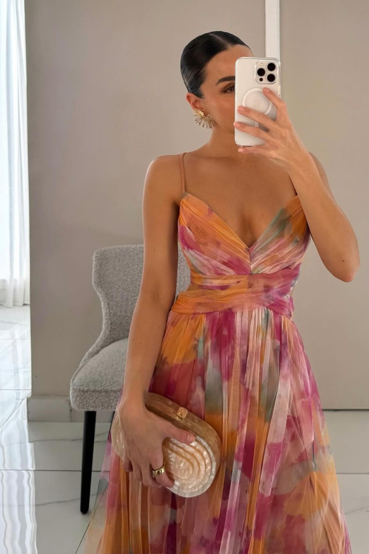 FESTINA | Vestido largo floral