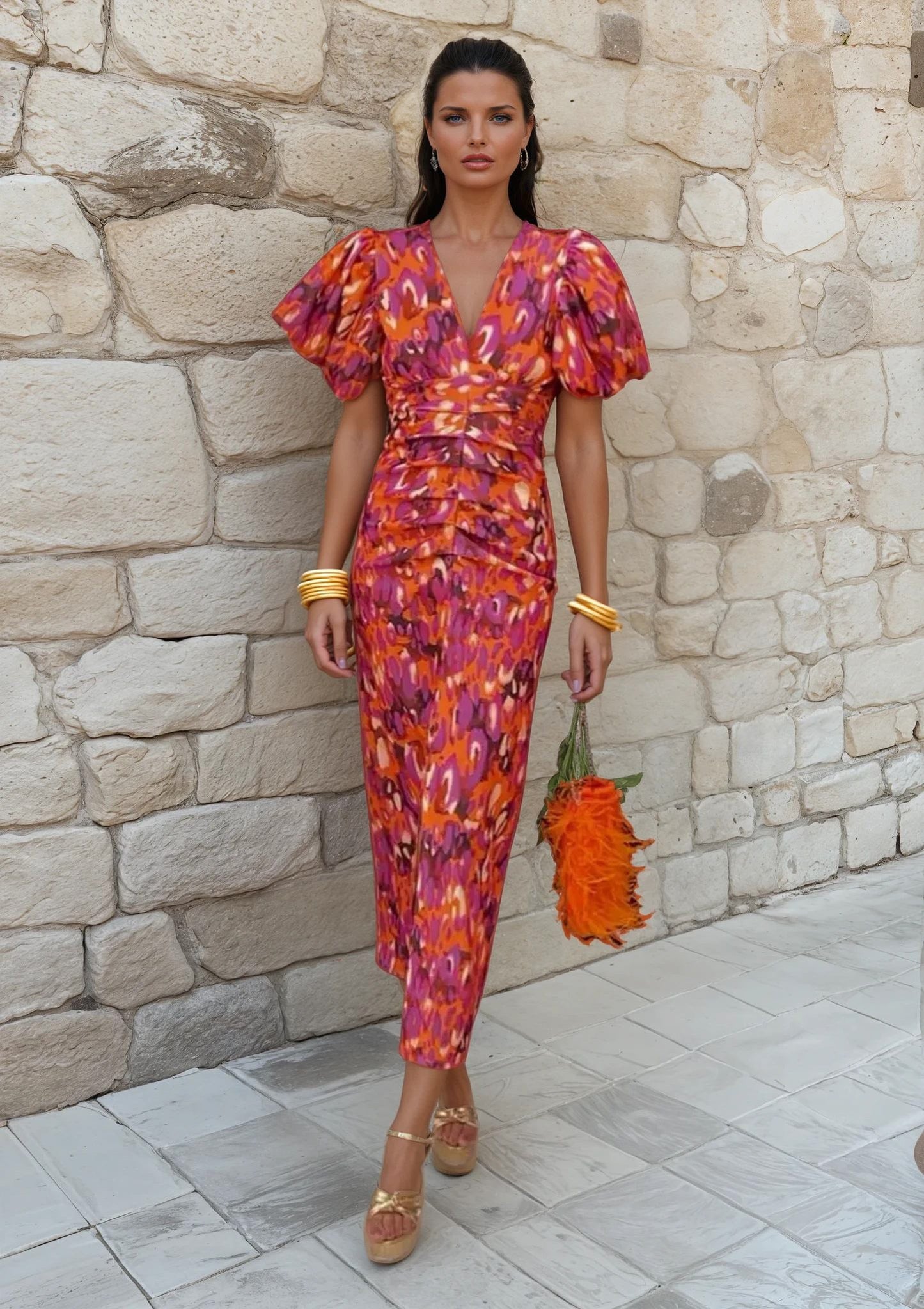 TORÁ | Vestido estampado de diseño