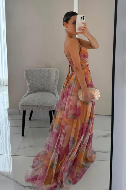 FESTINA | Vestido largo floral