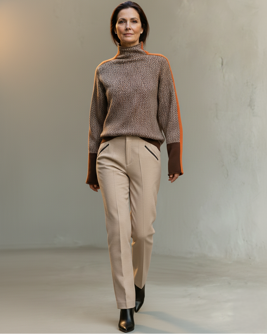 AMAYA | Suéter de cuello alto de diseño.