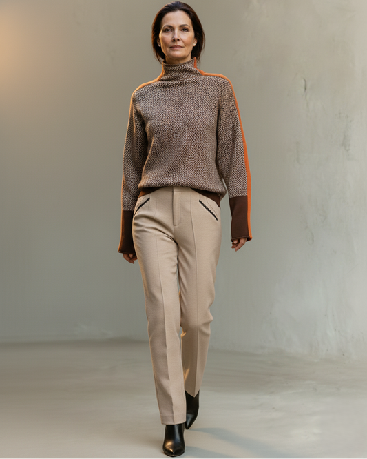 AMAYA | Suéter de cuello alto de diseño.