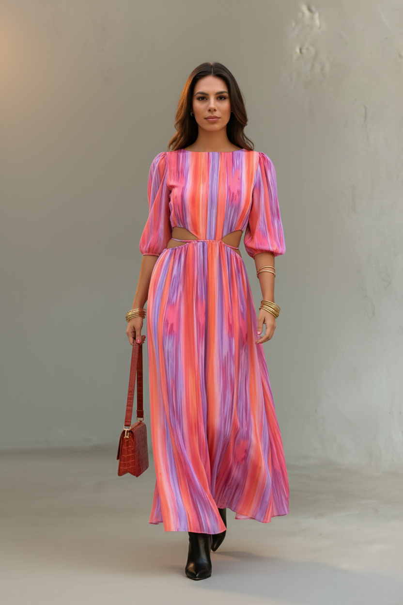 PALOMA  |  Vestido midi con aberturas.