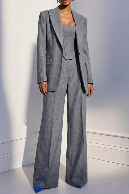 DOLCE | Conjunto de tres piezas con amaricana cruzada