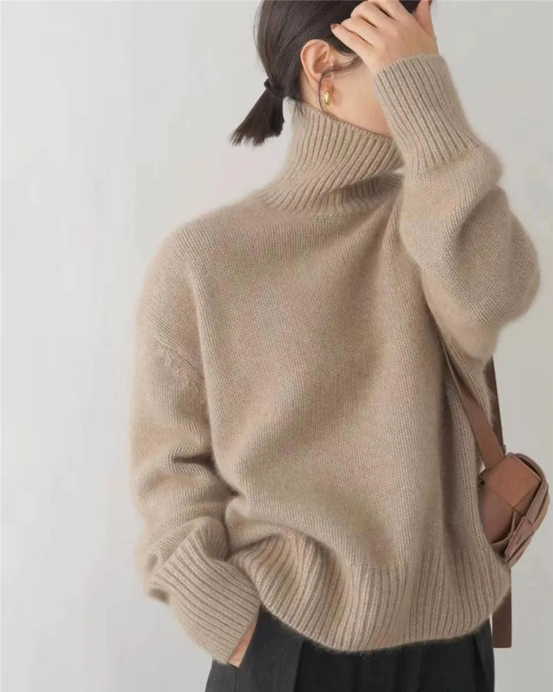 ANNE | Jersey de cuello alto de cachemira