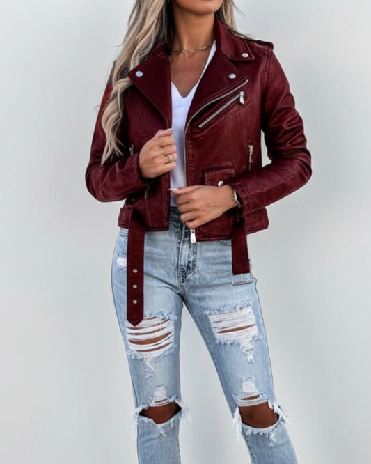 ADIRA | Chaqueta motera de cuero