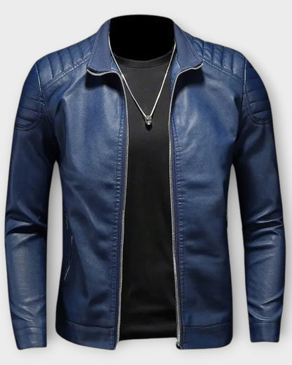 GUSTAVO | Chaqueta de cuero con cuello alto