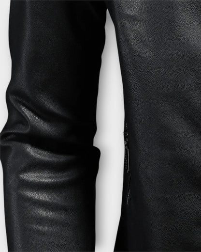 GUSTAVO | Chaqueta de cuero con cuello alto