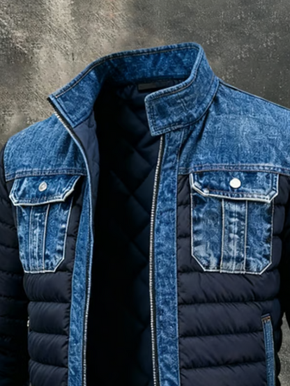 DENARO | Chaqueta acolchada con detalles refinados en denim