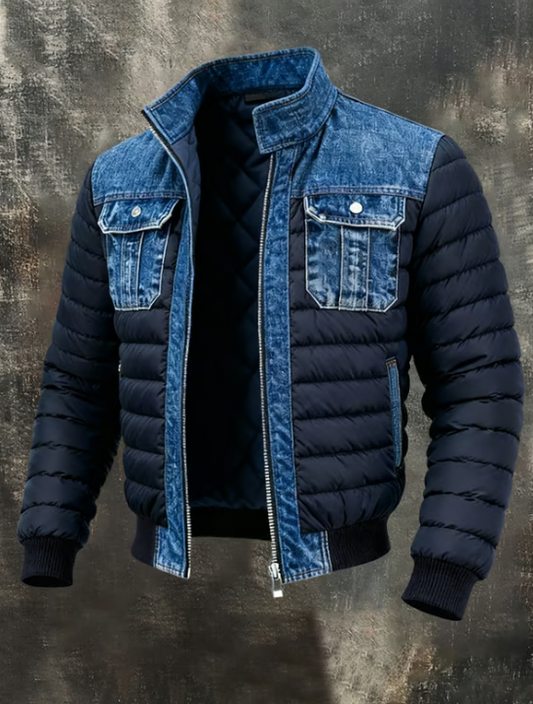 DENARO | Chaqueta acolchada con detalles refinados en denim