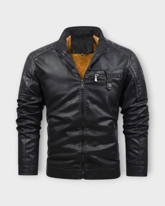 LUCAS | Chaqueta Retro de Cuero con Forro Polar