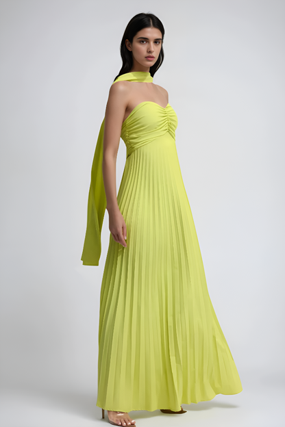 ISABELA | Vestido largo plisado