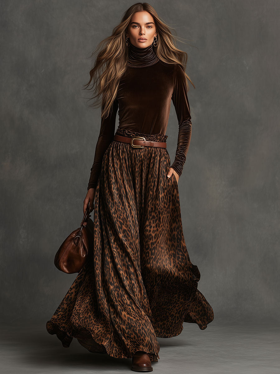 SAVANA | Top de terciopelo y falda estampada