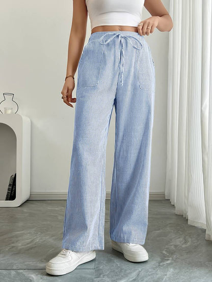 DOMÍNICA | Pantalón ancho rayado