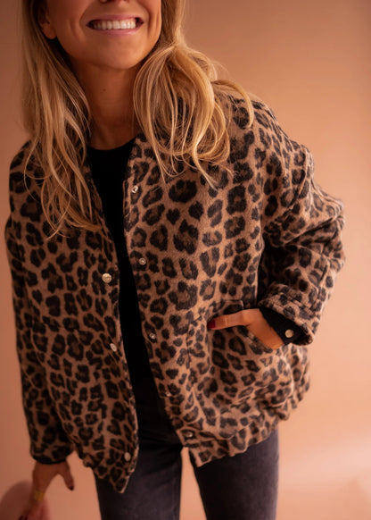 LEILA | Chaqueta estampada de leopardo