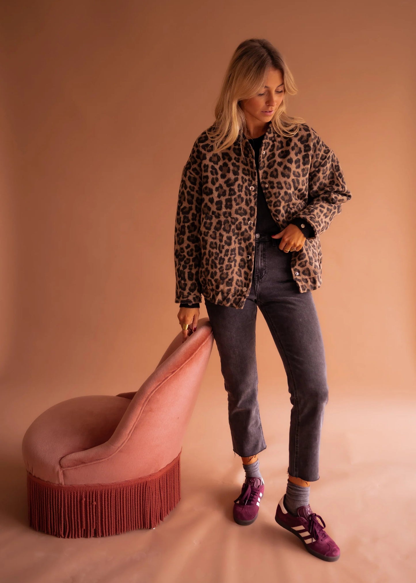 LEILA | Chaqueta estampada de leopardo