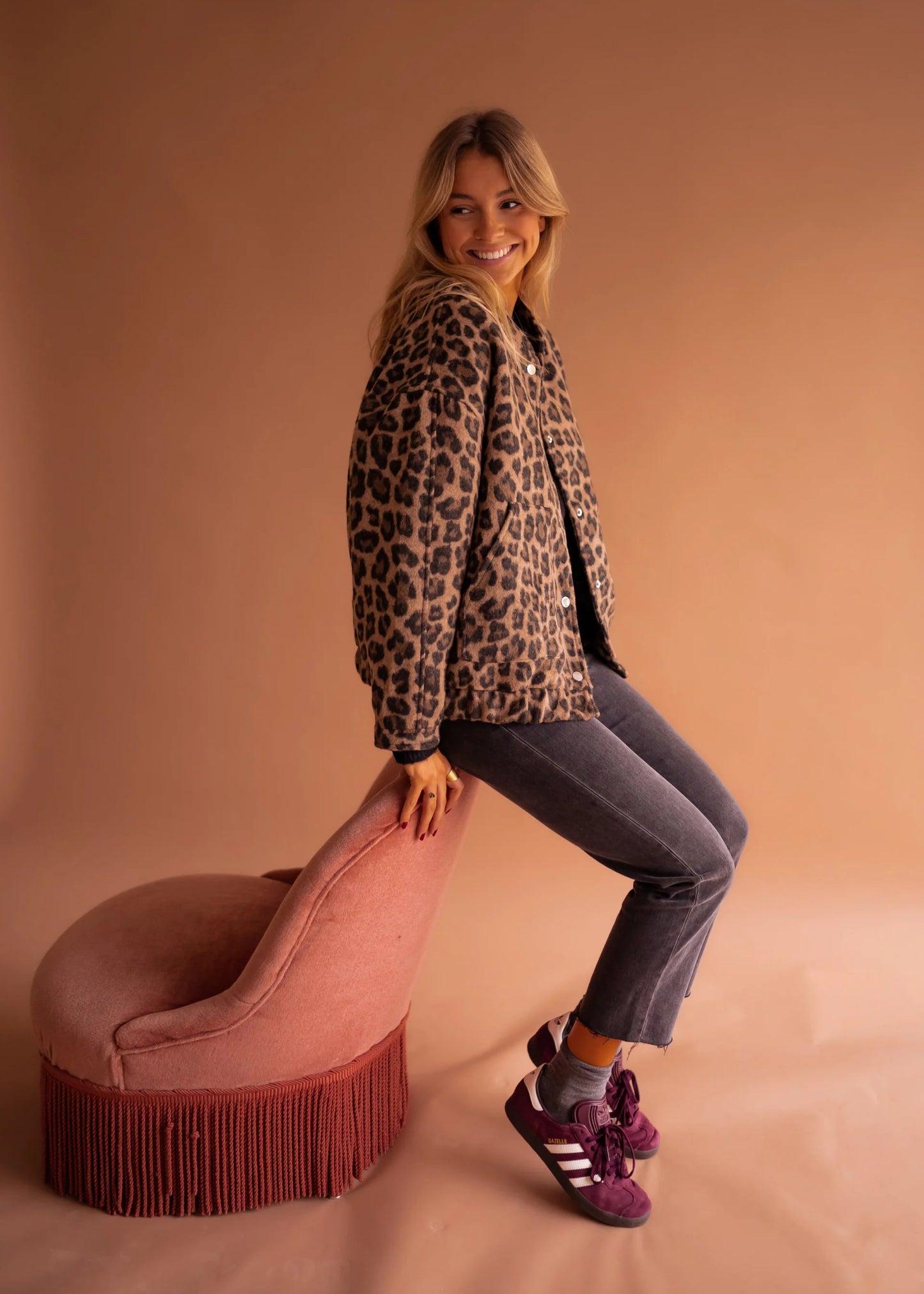 LEILA | Chaqueta estampada de leopardo