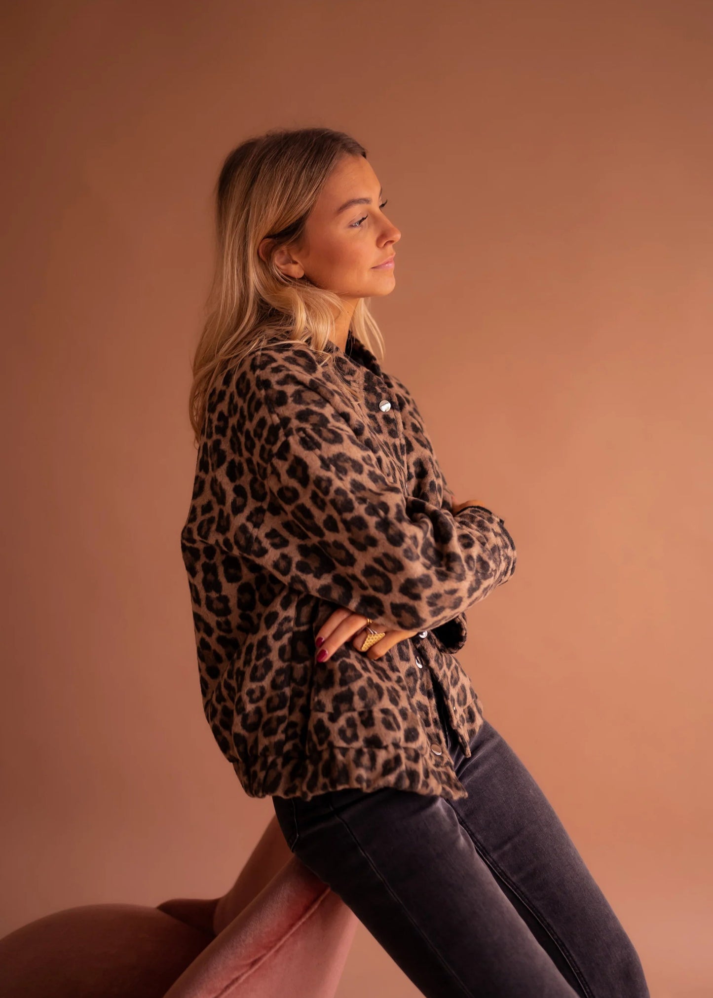 LEILA | Chaqueta estampada de leopardo
