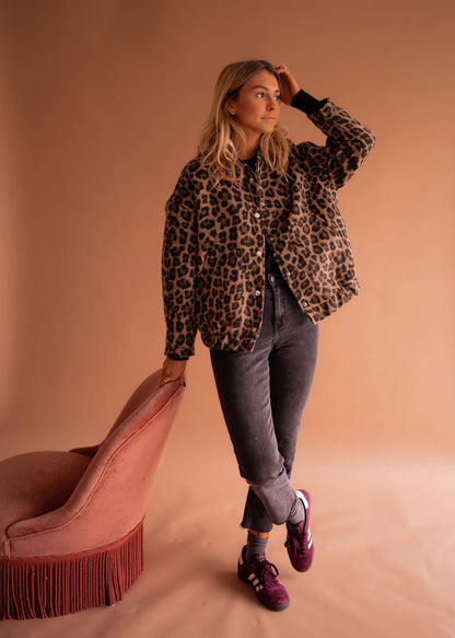 LEILA | Chaqueta estampada de leopardo