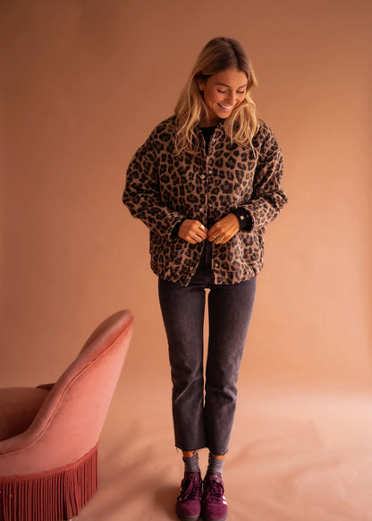 LEILA | Chaqueta estampada de leopardo