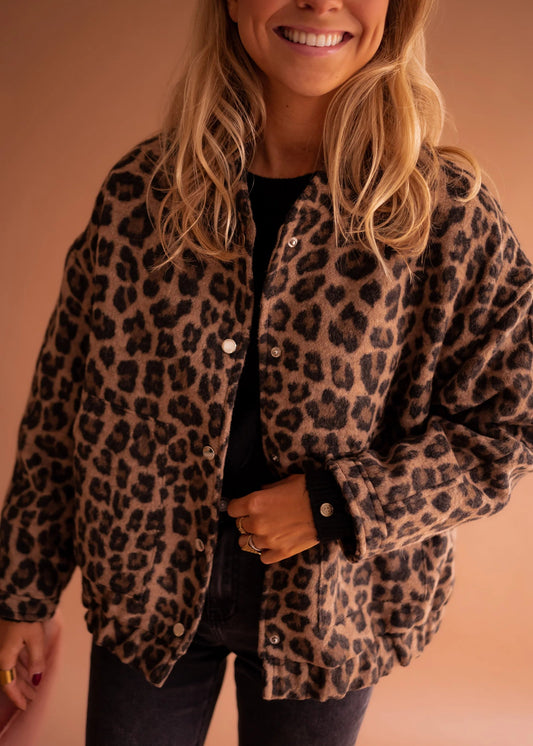 LEILA | Chaqueta estampada de leopardo