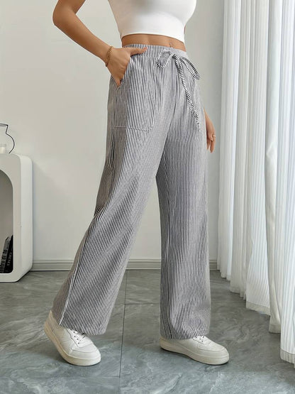 DOMÍNICA | Pantalón ancho rayado