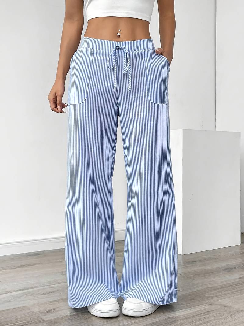 DOMÍNICA | Pantalón ancho rayado