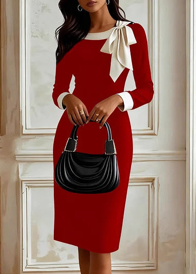 CELINE | Vestido midi con lazo en el hombro