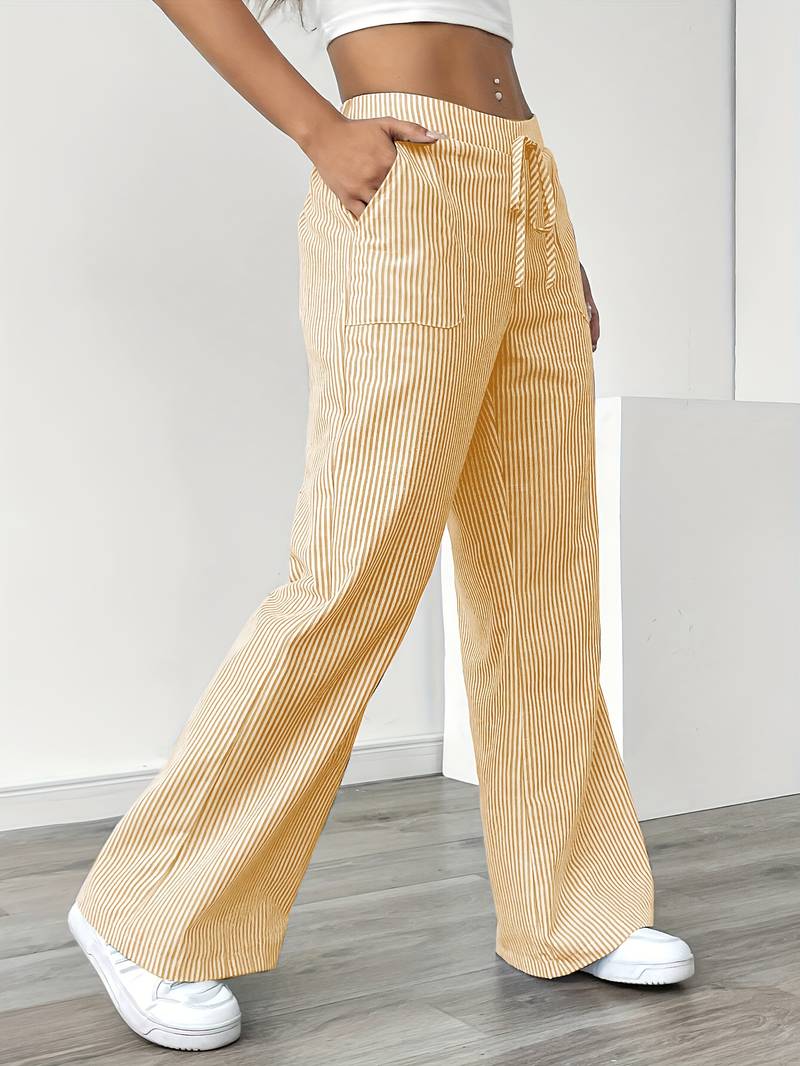 DOMÍNICA | Pantalón ancho rayado