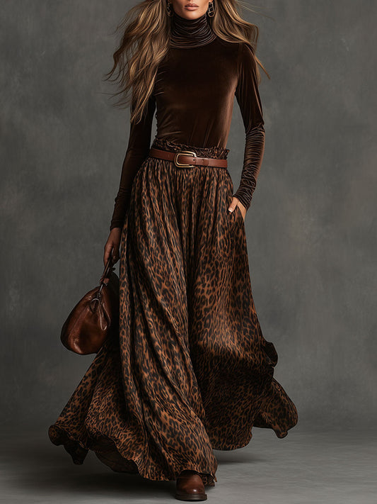 SAVANA | Top de terciopelo y falda estampada