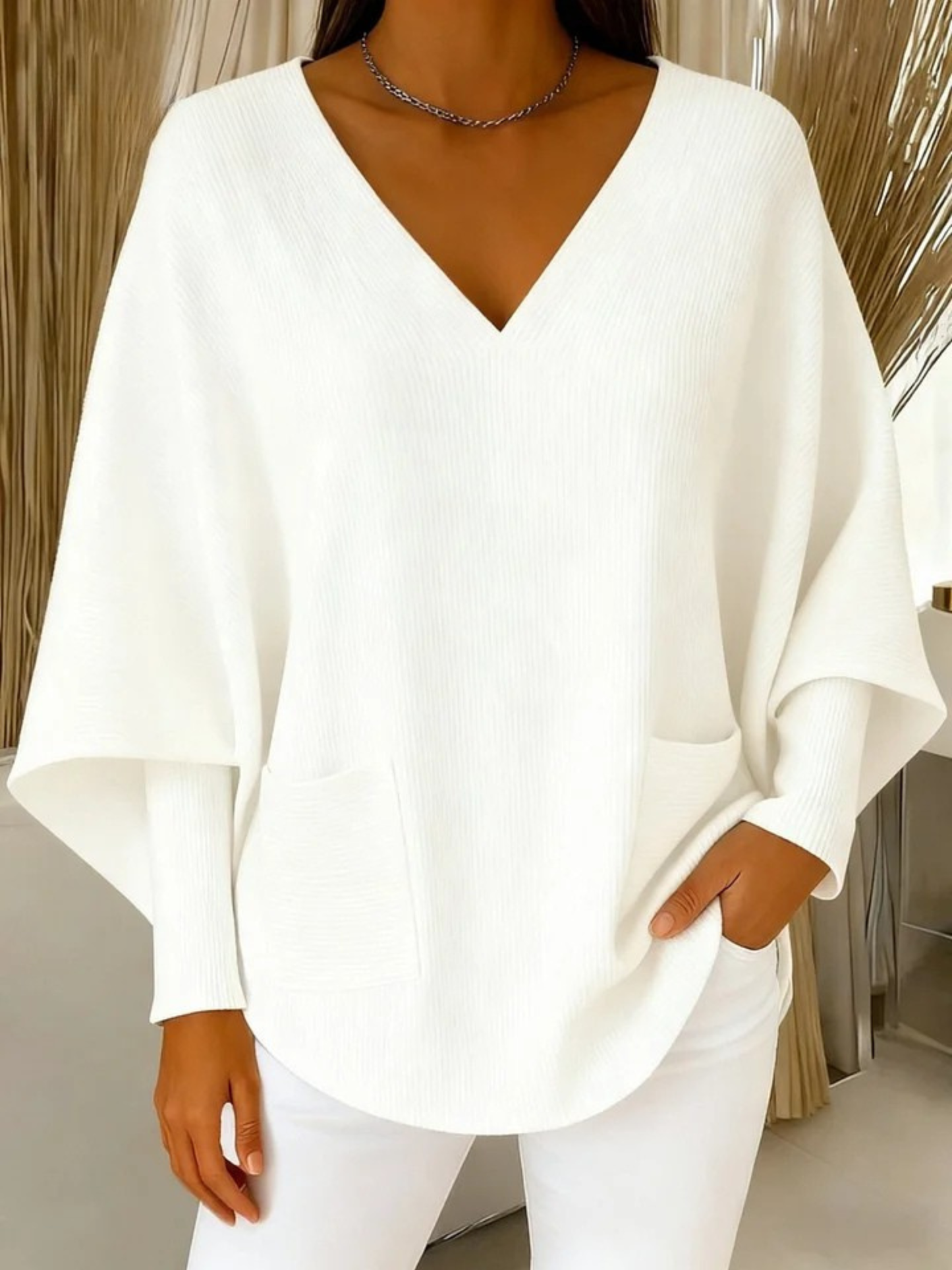 NELIA | Jersey informal con cuello en V