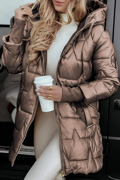 NOLWEN | Elegante abrigo de invierno con capucha y acolchado