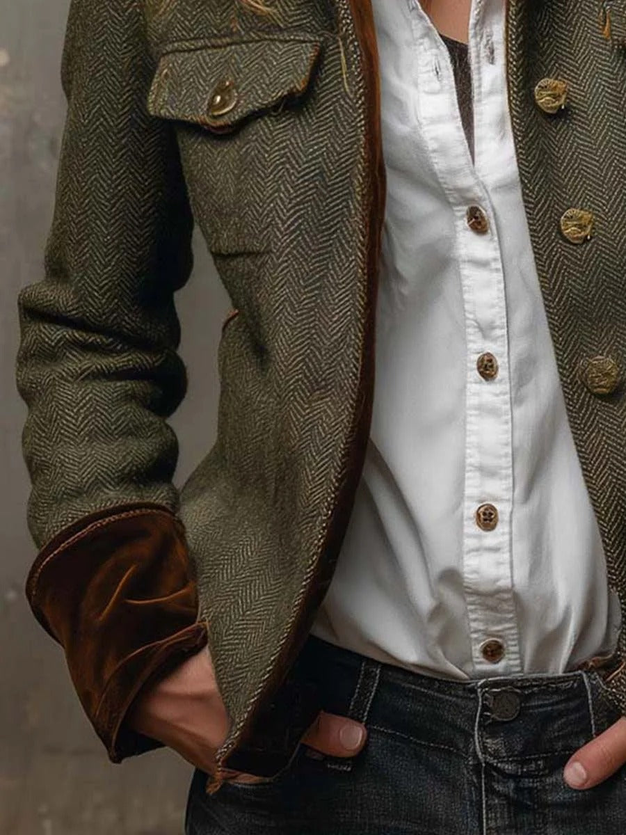 DIANELI | Chaqueta con mangas de terciopelo