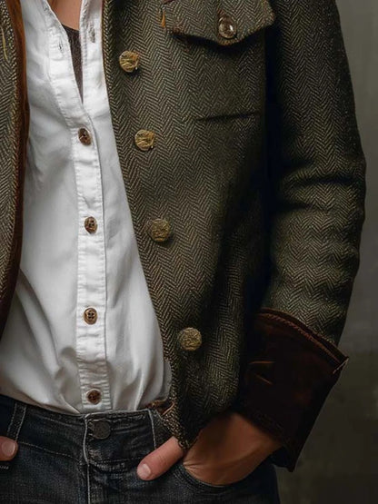 DIANELI | Chaqueta con mangas de terciopelo