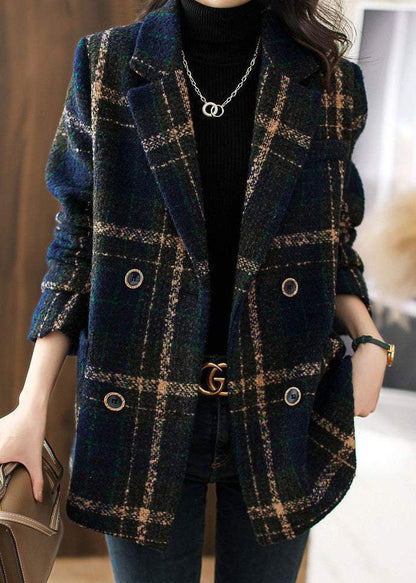 AVA | Abrigo clásico de lana estampado