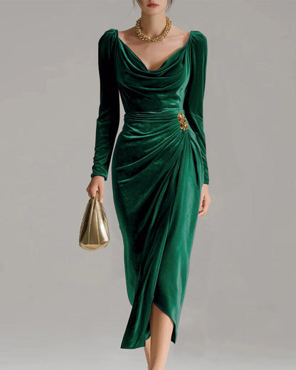 GIULIA | Vestido midi de terciopelo