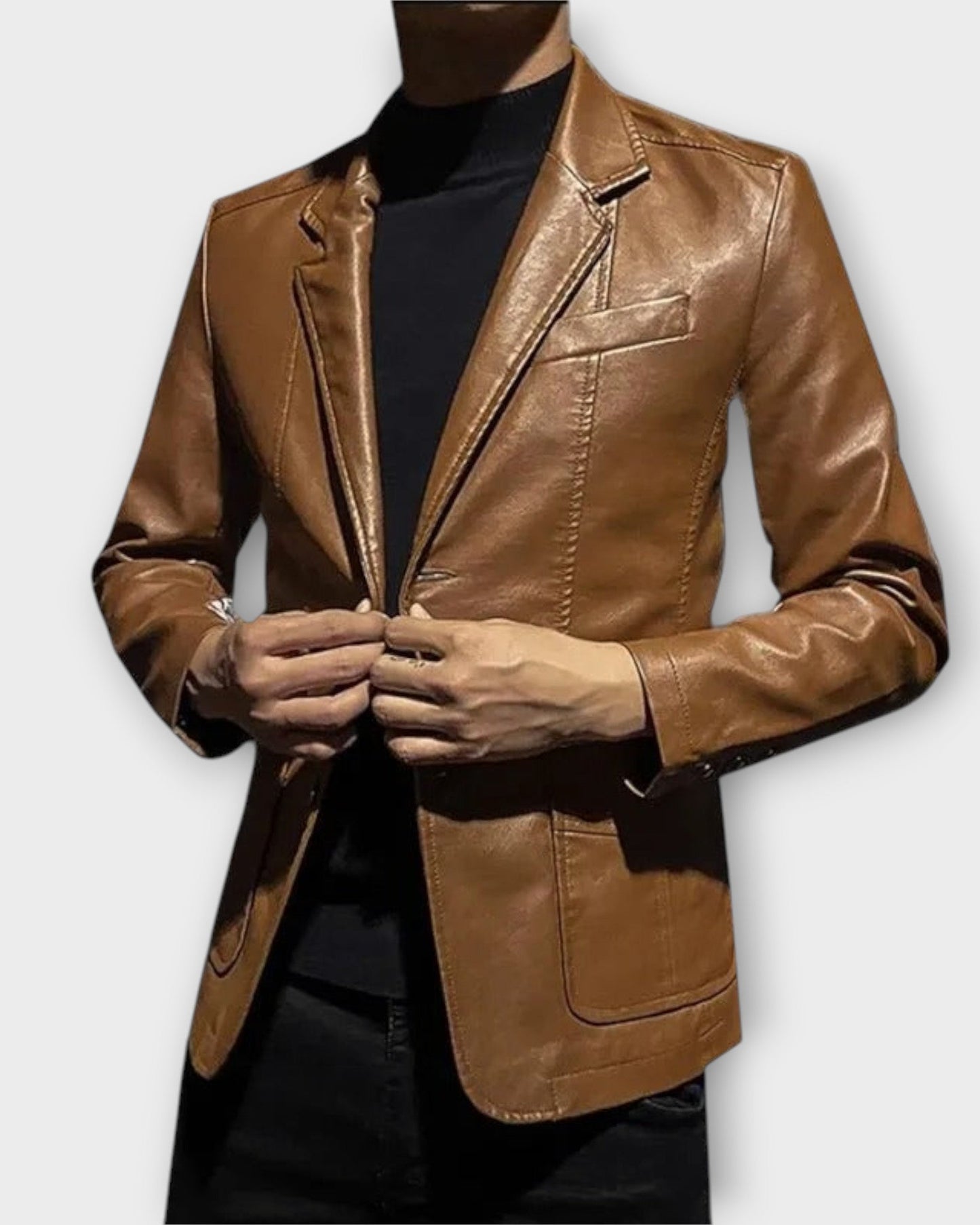 MARIO | Chaqueta de Cuero Informal para Negocios